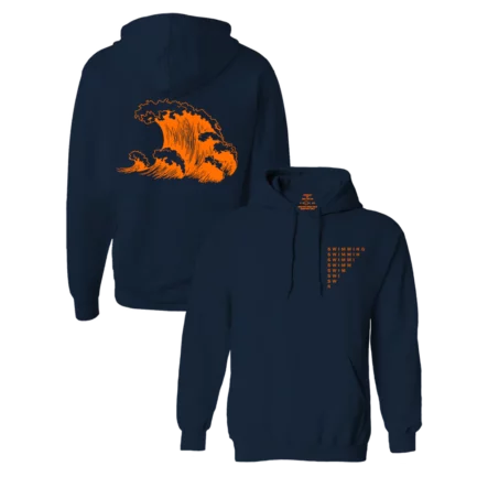 SWIMMING WAVE HOODIE – NAVY